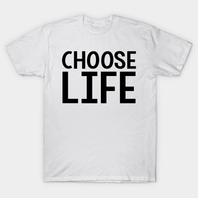 Vintage Retro 80s Funny Choose Life T-Shirt by Trendo